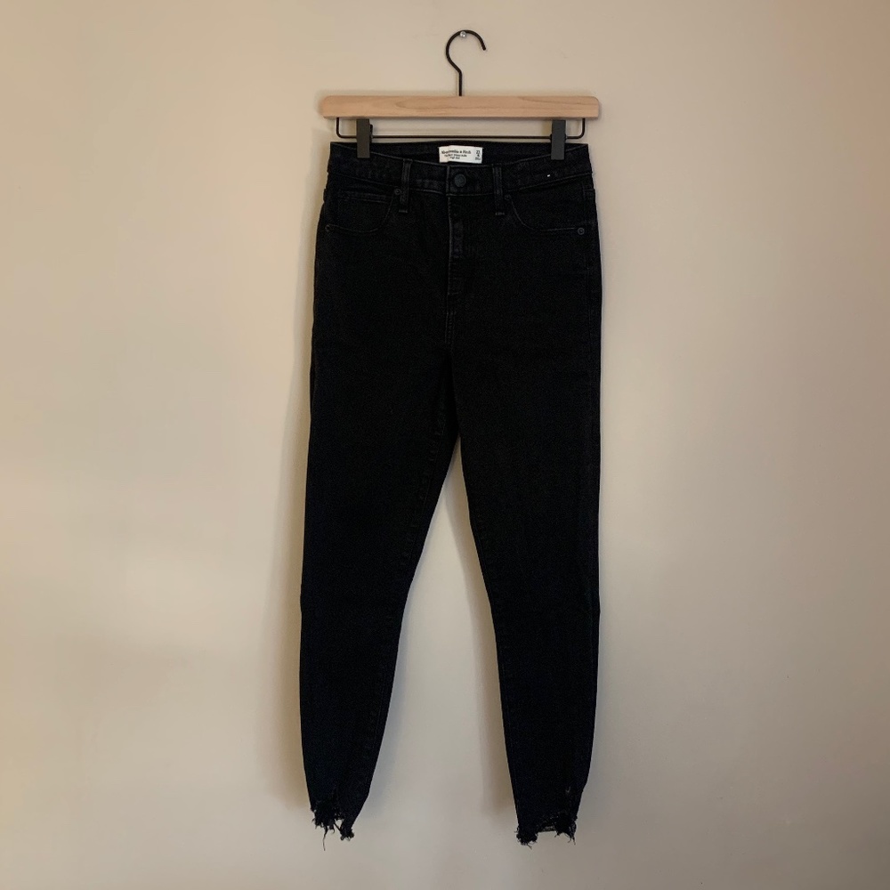 A&F Super Skinny Ankle High Rise Jeans